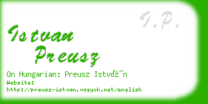 istvan preusz business card